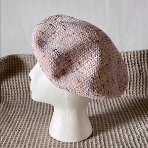 Multicolor Tweed Beret